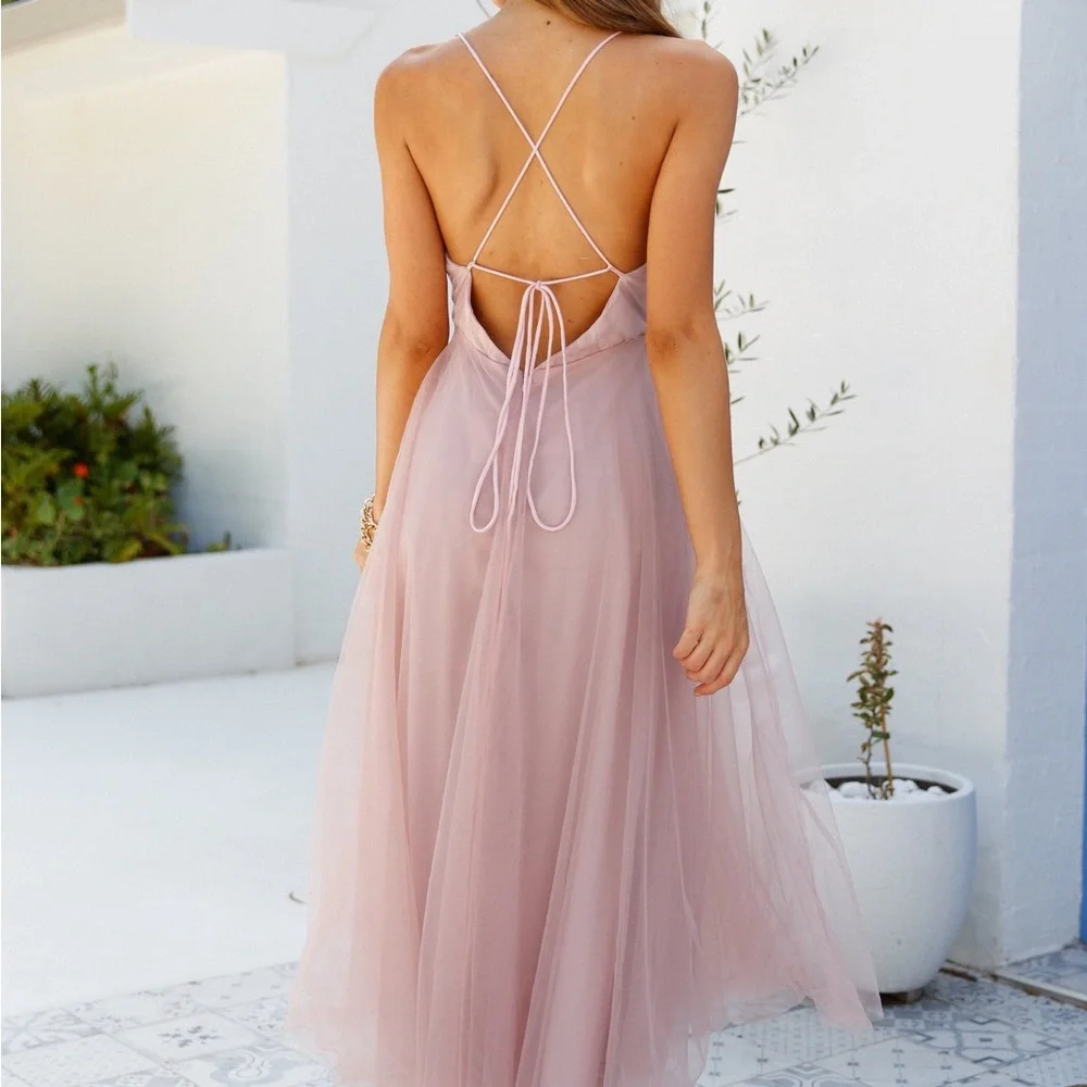 Hello Molly “Kiss the Girl” blush tulle midi - Picture 7 of 12